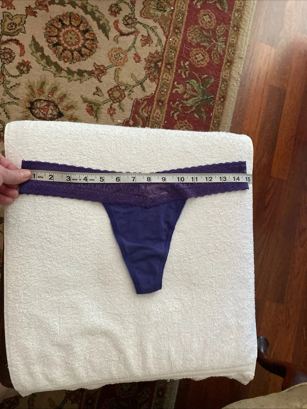 Victoria’s Secret NWT-D VTG ‘13 M Purple LoRise Tanga Thong Cheeky Bikini Panty